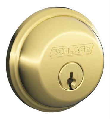 Schlage Bright Brass Zinc Single Cylinder Deadbolt